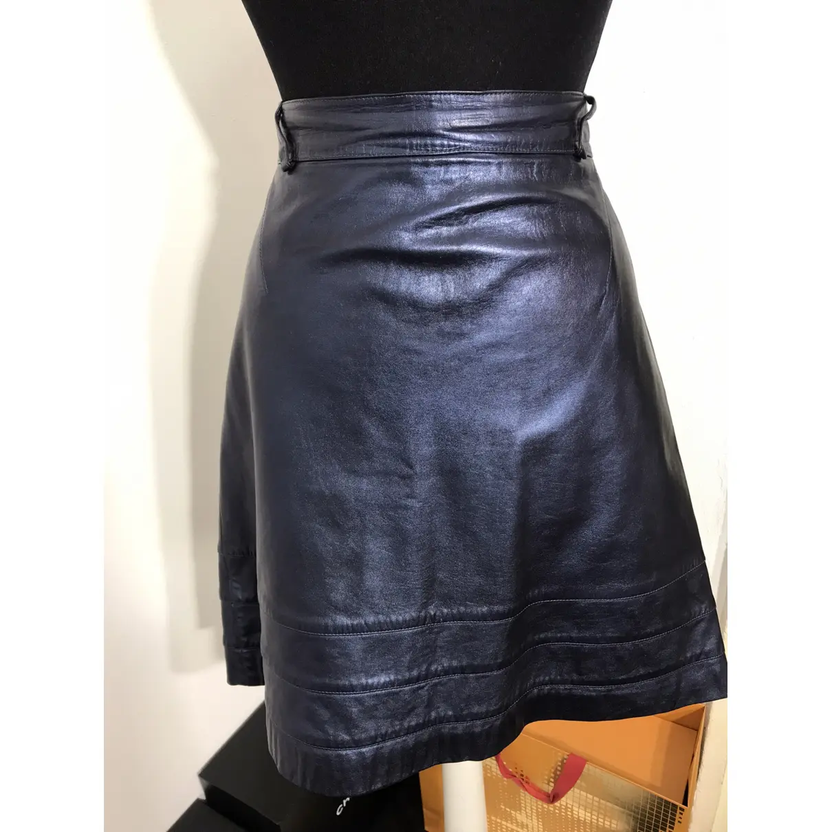 Leather skirt Escada