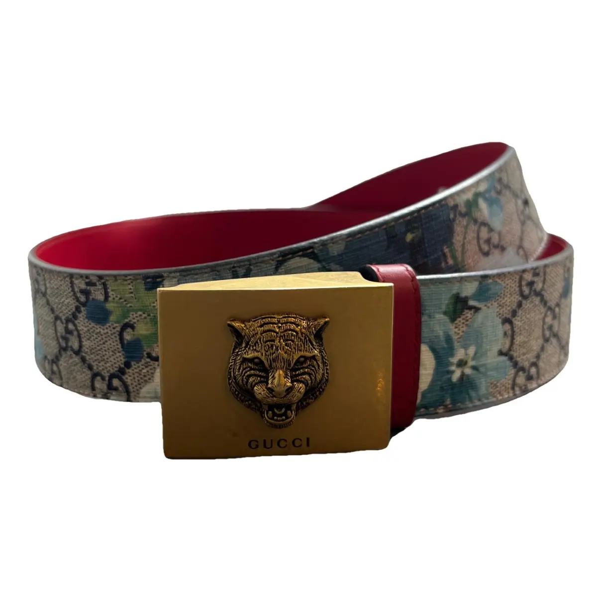 Feline Buckle leather belt