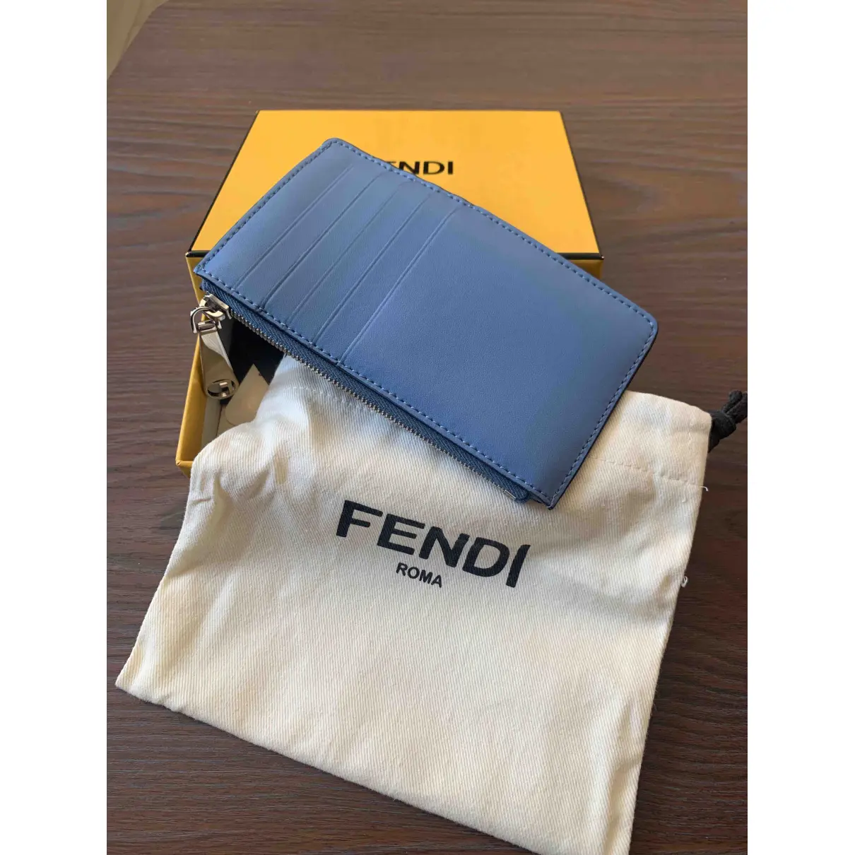 Buy Fendi Leather card wallet online