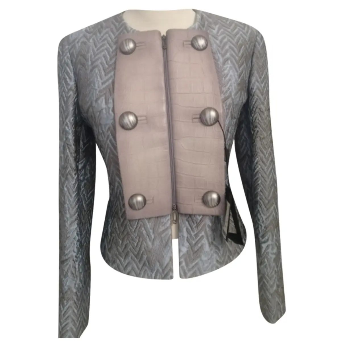 Leather suit jacket Giorgio Armani