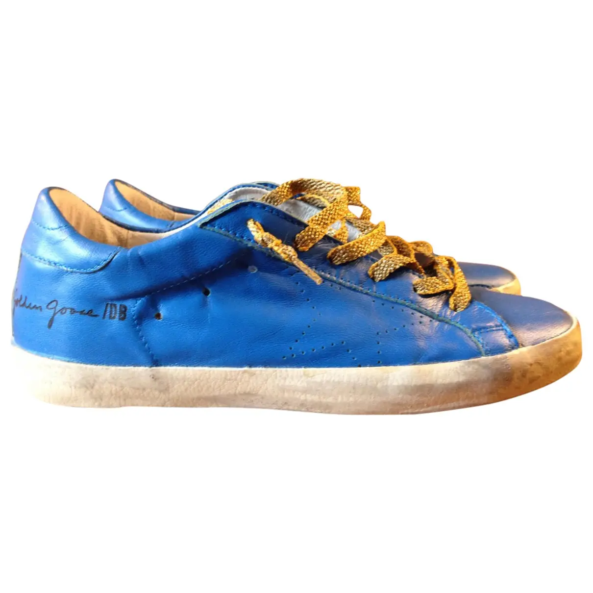 Blue Leather Trainers Golden Goose