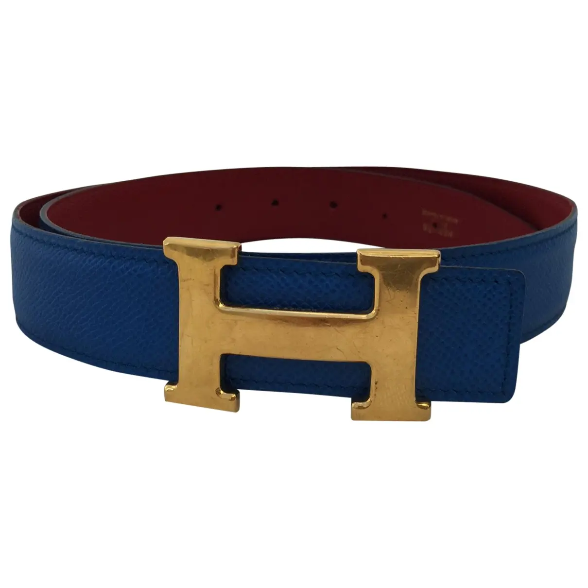 Blue Leather Belt Hermès - Vintage