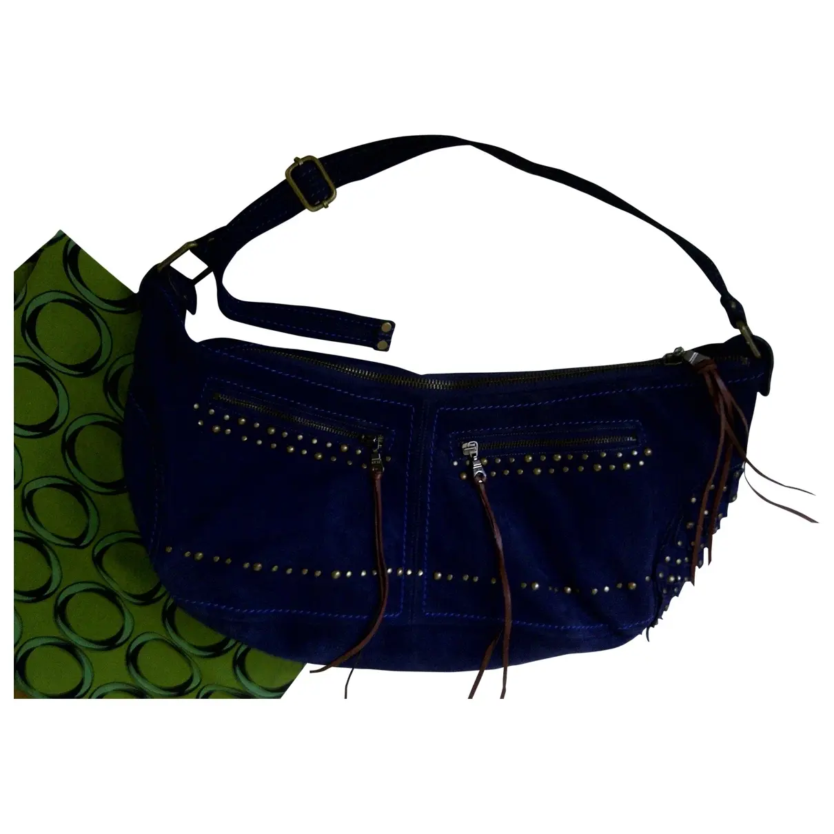 Blue Leather Handbag Jamin Puech