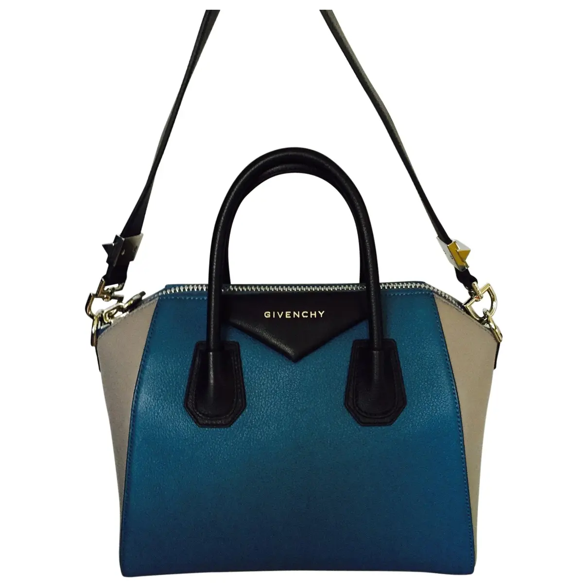 Blue Leather Handbag Antigona Givenchy