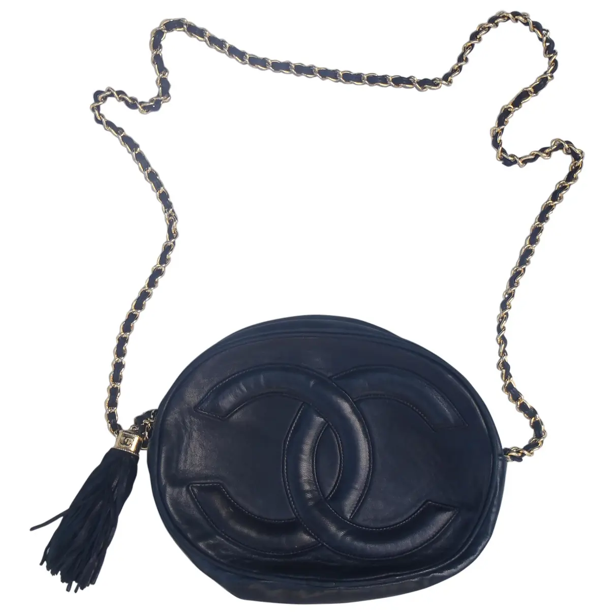 Blue Leather Handbag Chanel - Vintage