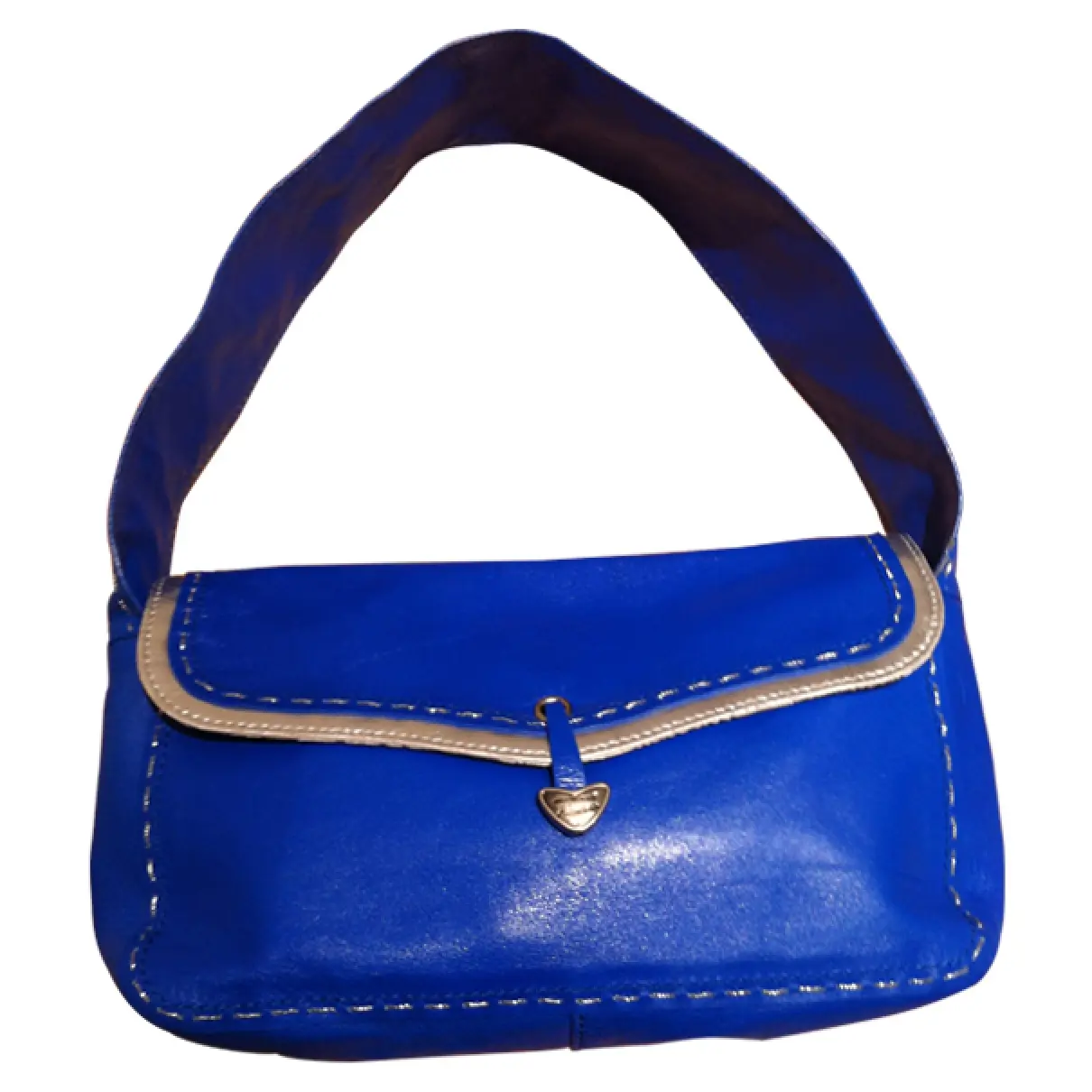 Blue Leather Handbag Roberto Cavalli