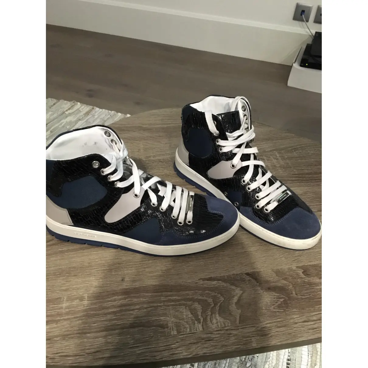 Buy Dior Homme LEATHER HIGH TOP TRAINERS. online