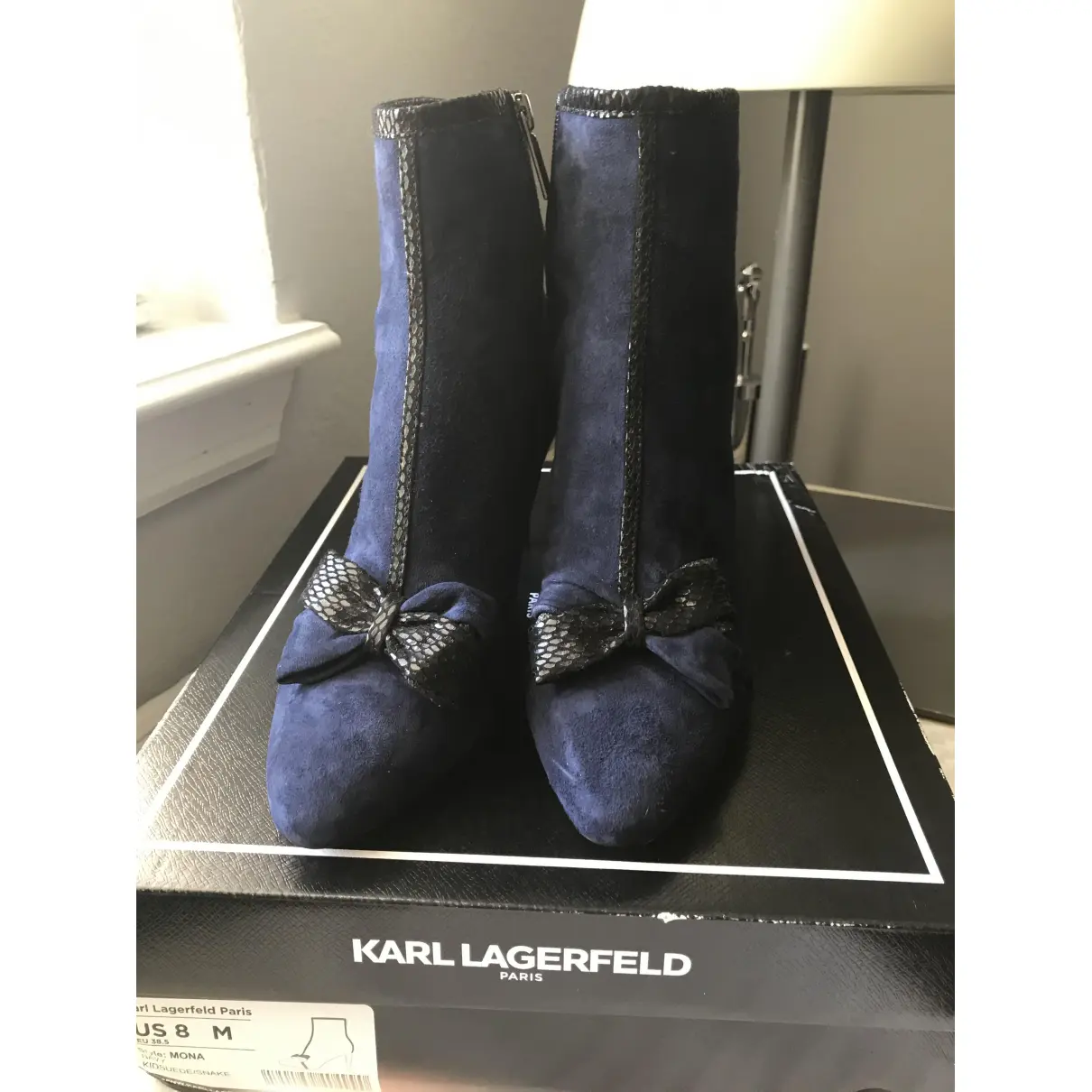 Leather boots Karl Lagerfeld
