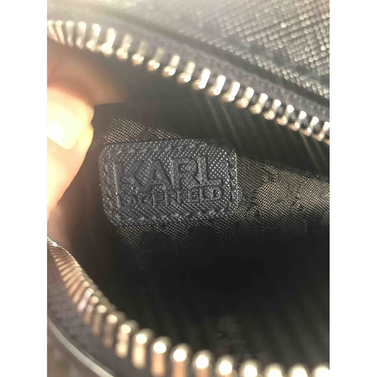 Leather clutch bag Karl Lagerfeld