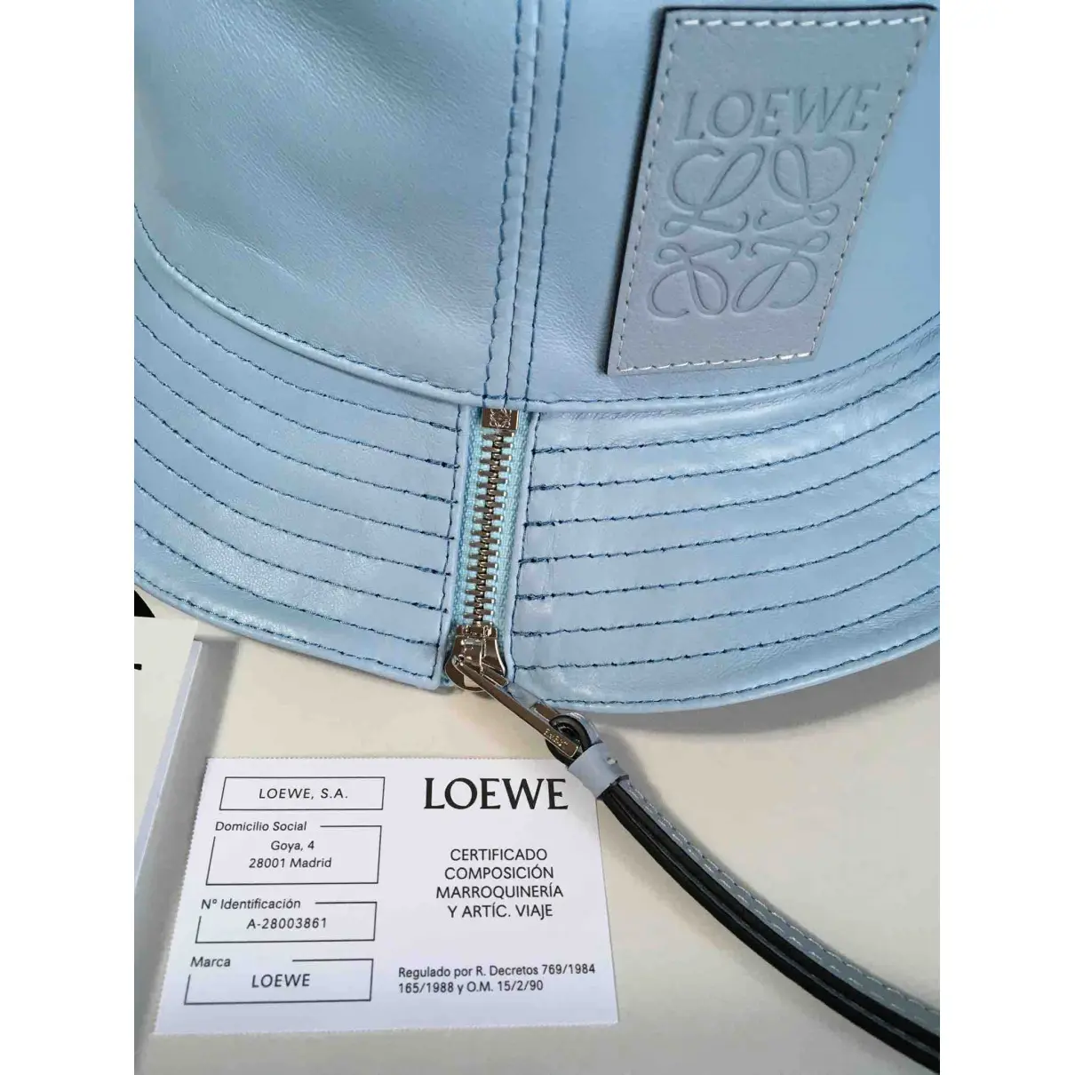 Leather hat Loewe