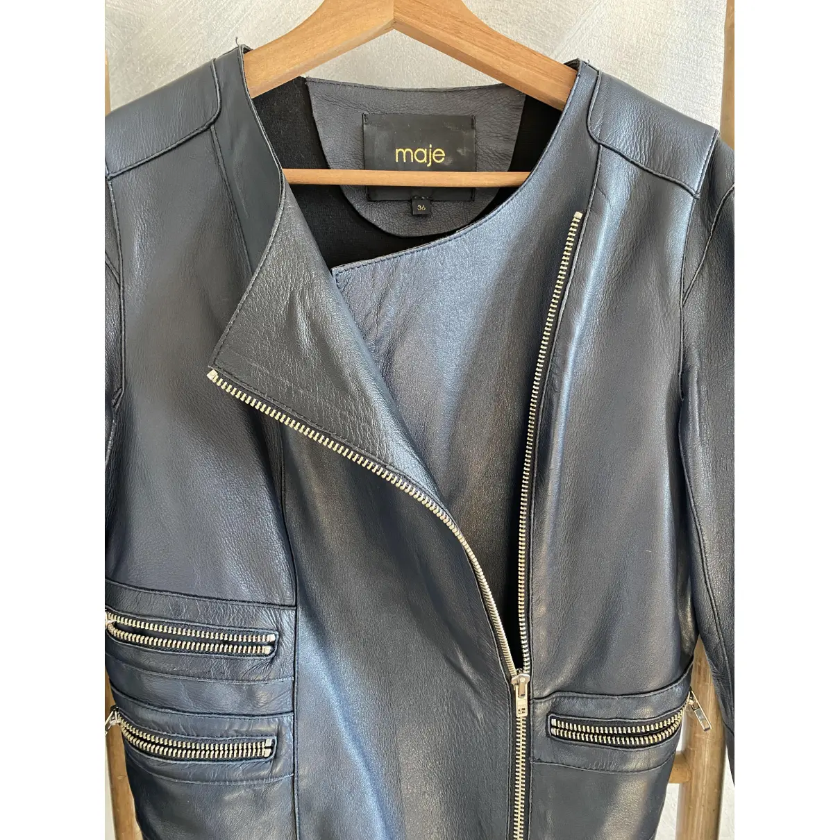 Leather jacket Maje