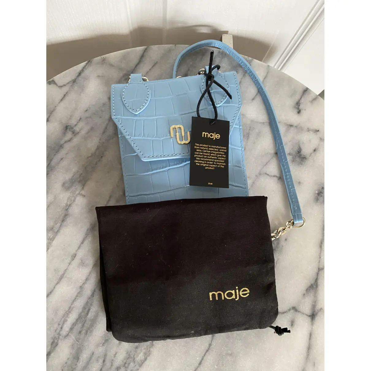 Leather purse Maje