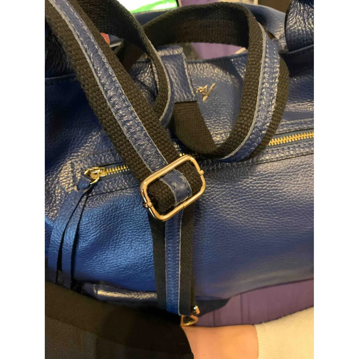 Leather handbag Mauro Volponi