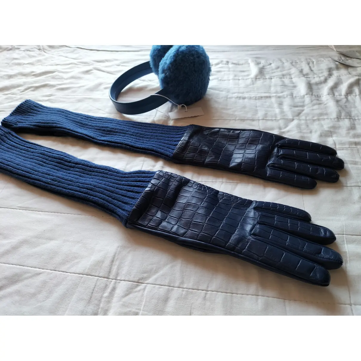 Max Mara Atelier leather long gloves Max Mara