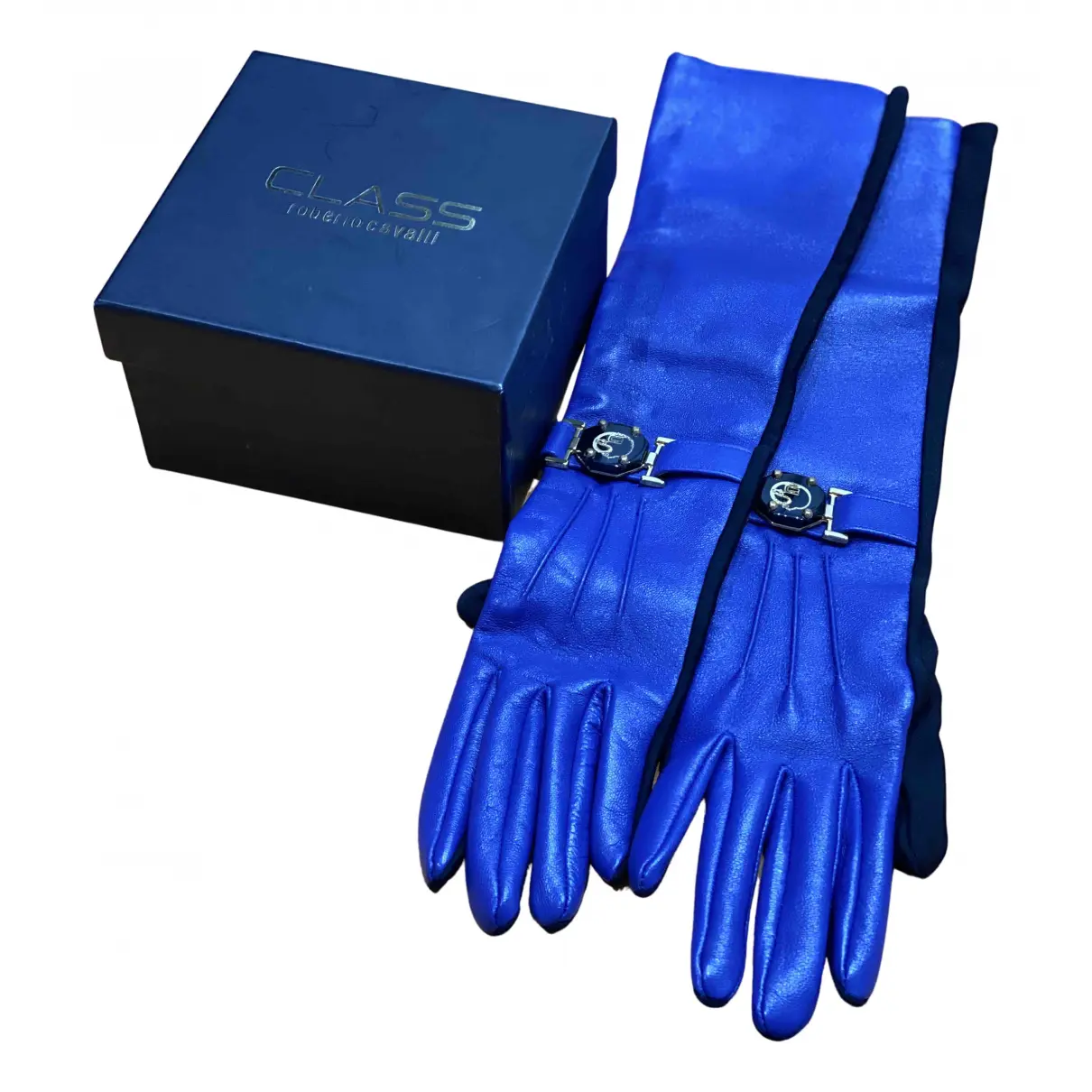 Leather long gloves Roberto Cavalli
