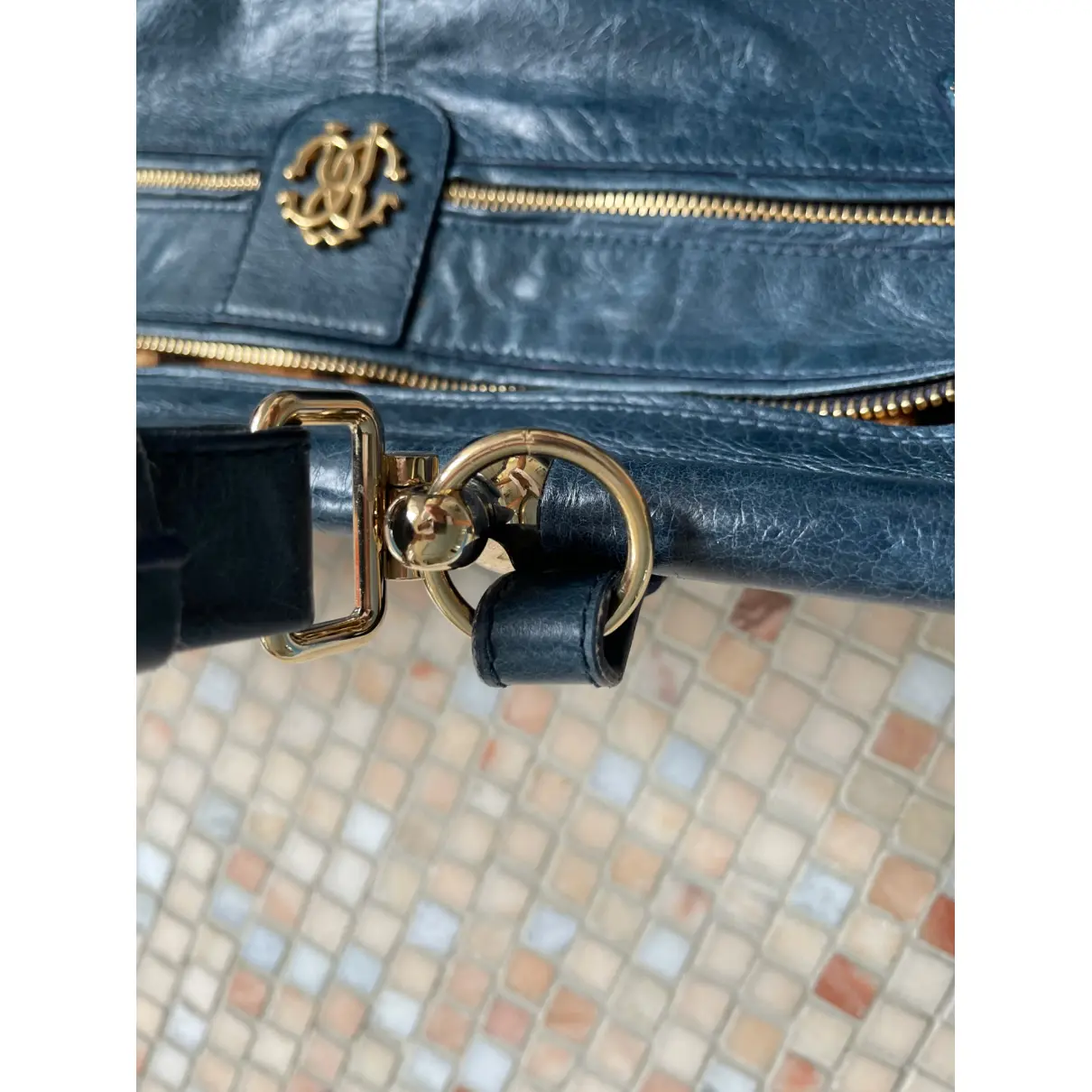 Leather satchel Roberto Cavalli