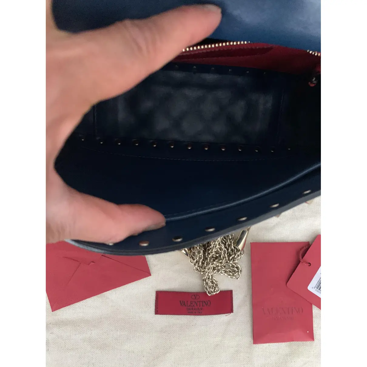 Rockstud spike leather handbag Valentino Garavani