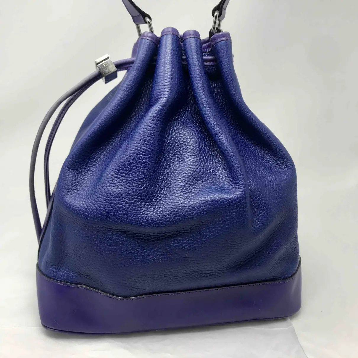 Seau Sangle leather handbag Celine - Vintage