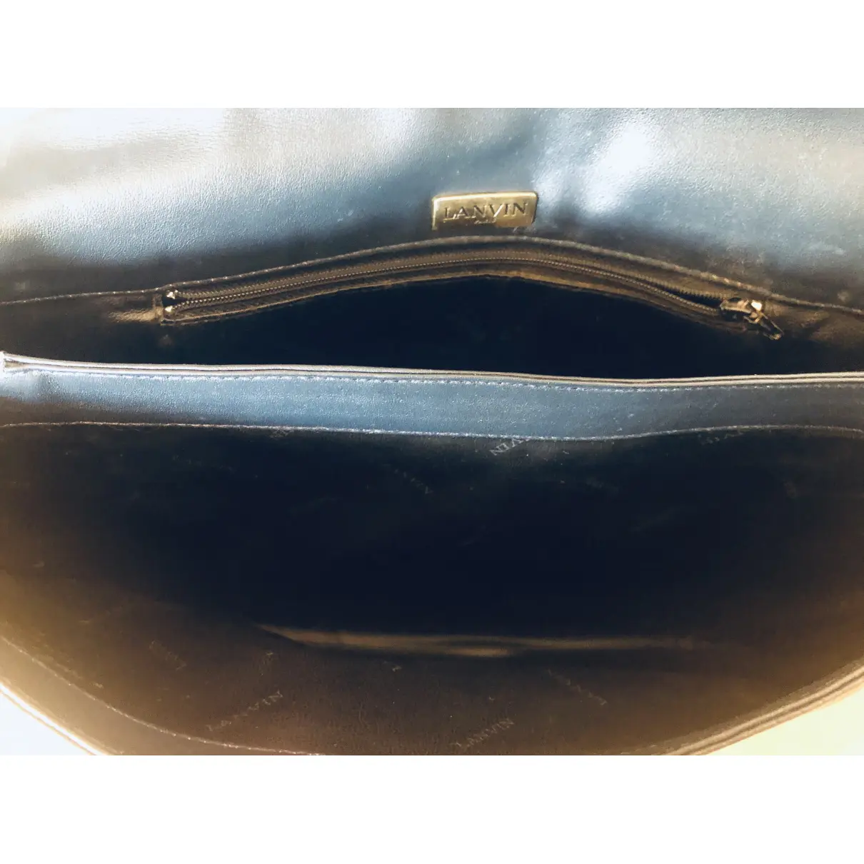 Sugar leather crossbody bag Lanvin - Vintage