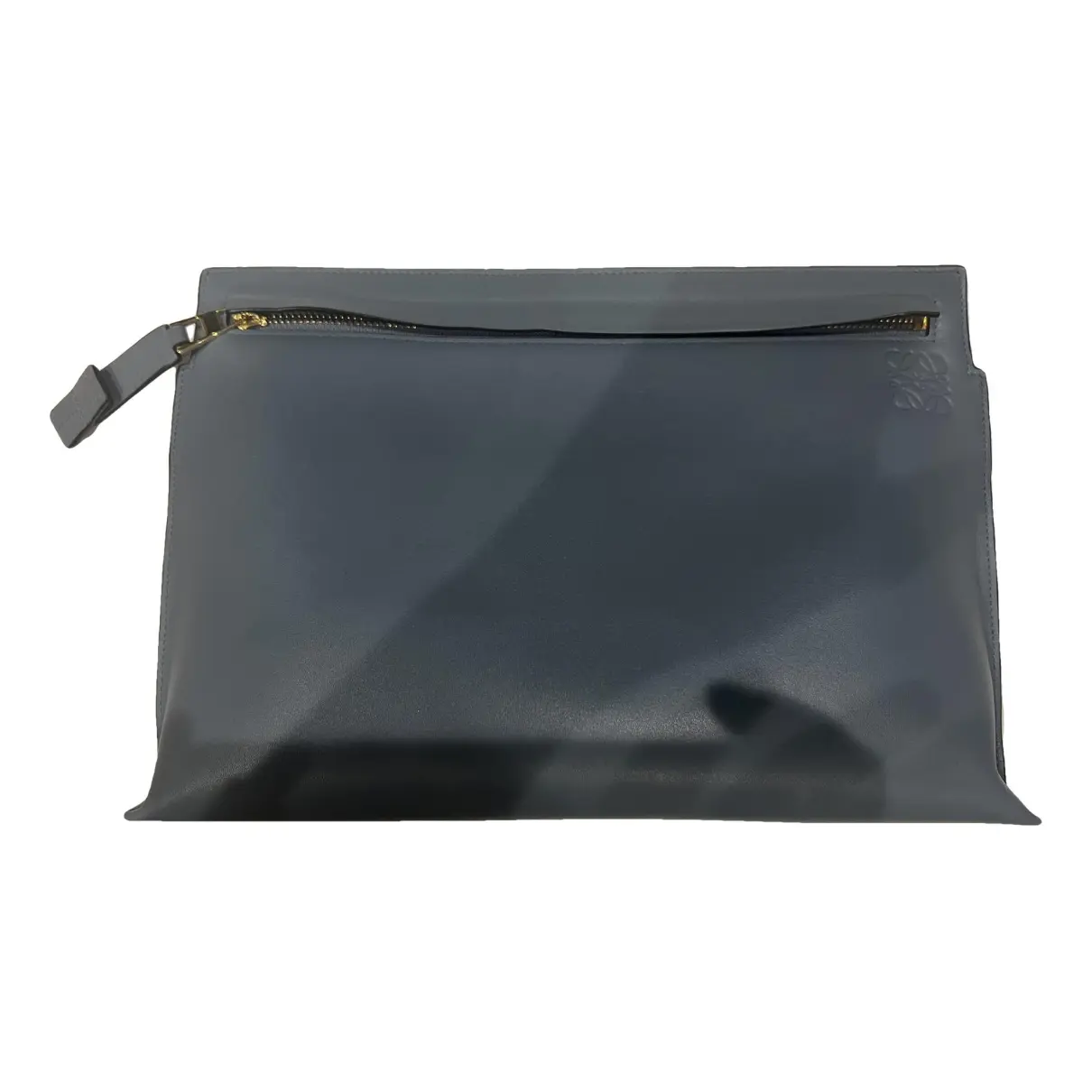 T Pouch leather clutch bag
