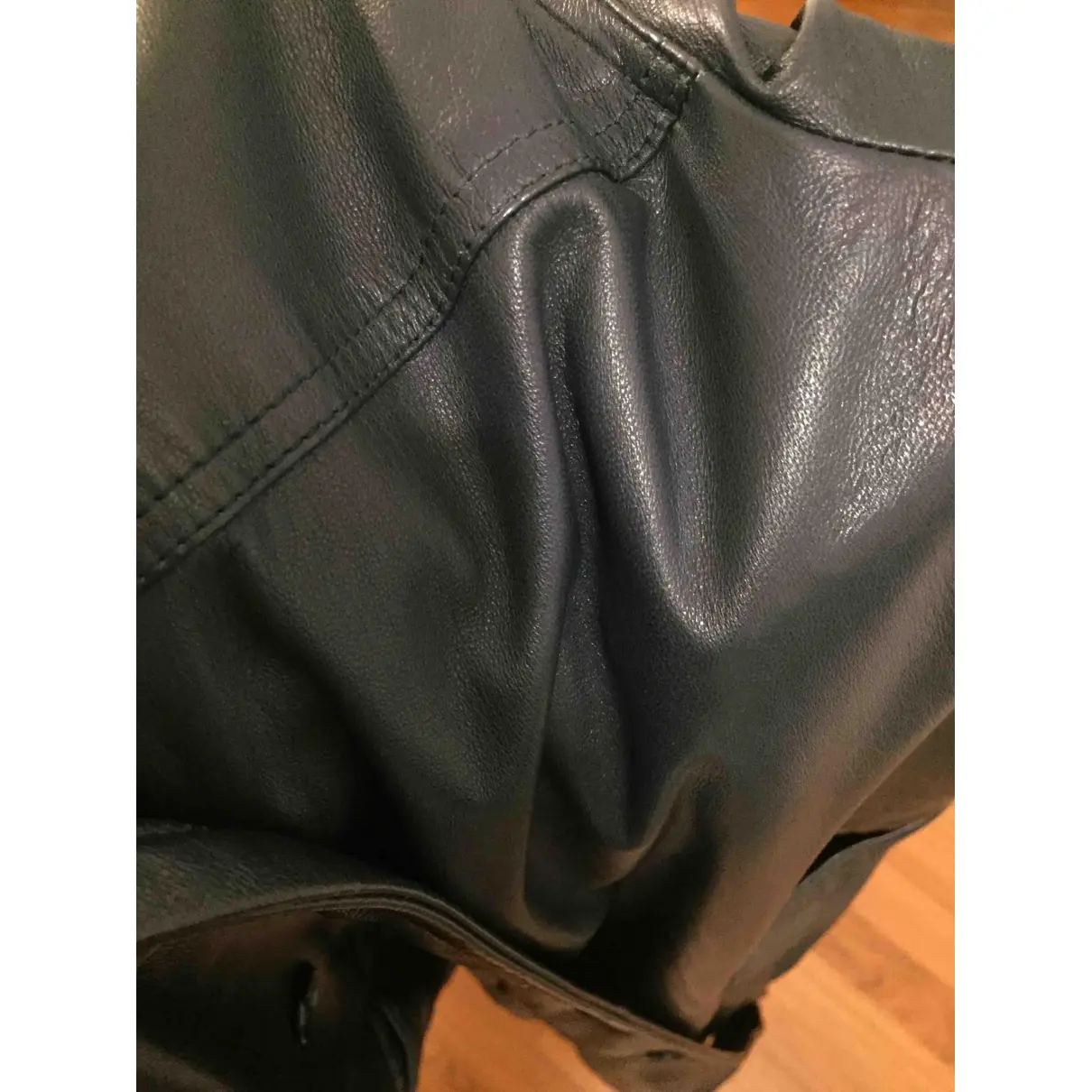 Leather trench coat Unknown London