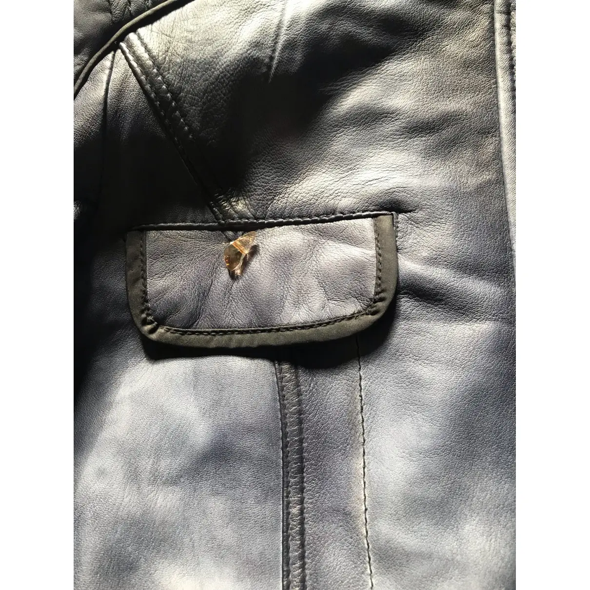 Leather biker jacket Violanti