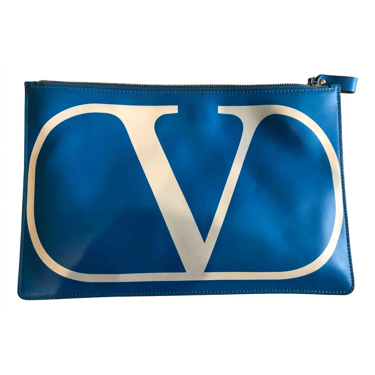 VLogo leather clutch bag Valentino Garavani
