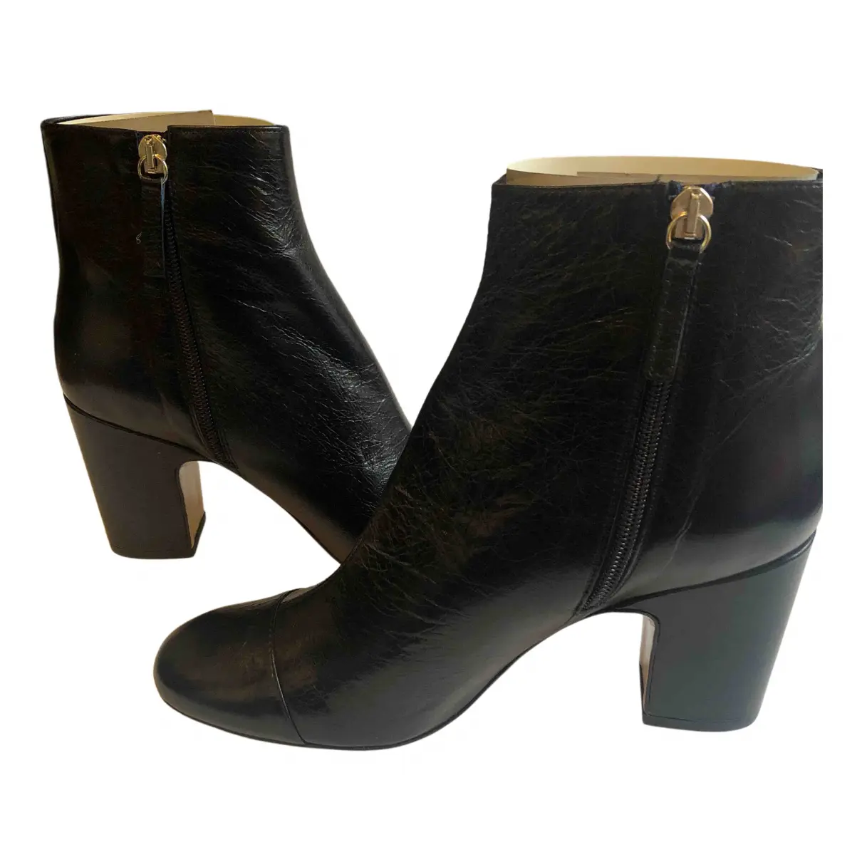 Leather ankle boots Zara