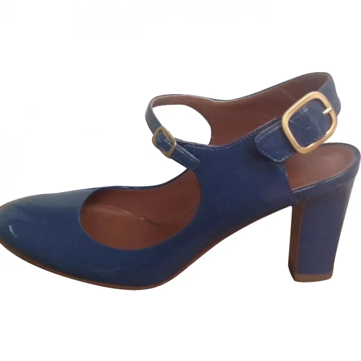 Blue Patent leather Heels Avril Gau