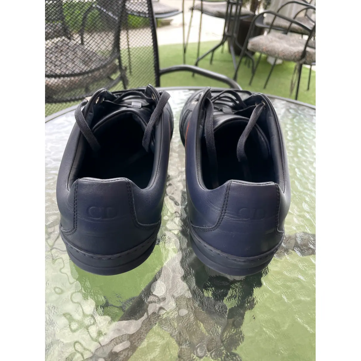 B18 patent leather low trainers Dior Homme