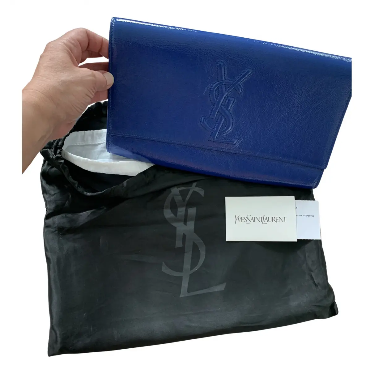 Buy Yves Saint Laurent Belle de Jour patent leather clutch bag online