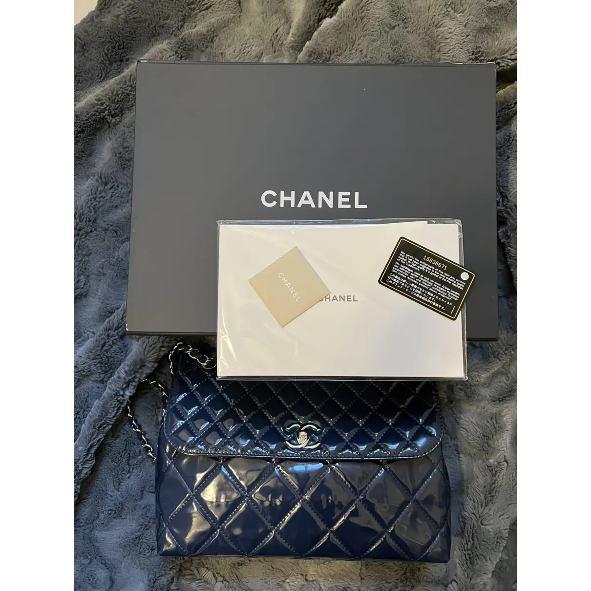 Buy Chanel Business Affinity patent leather handbag online