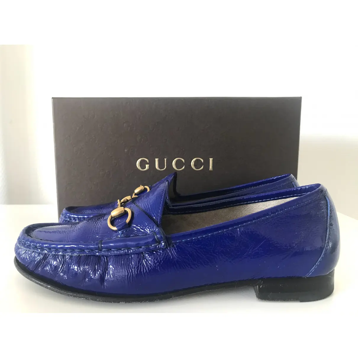 Patent leather flats Gucci