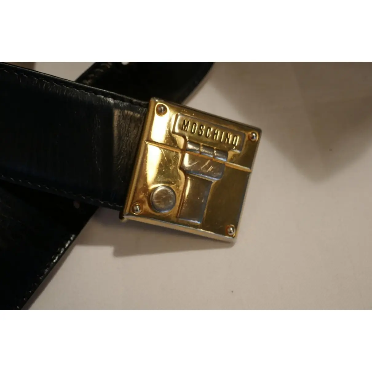 Buy Moschino Patent leather belt online