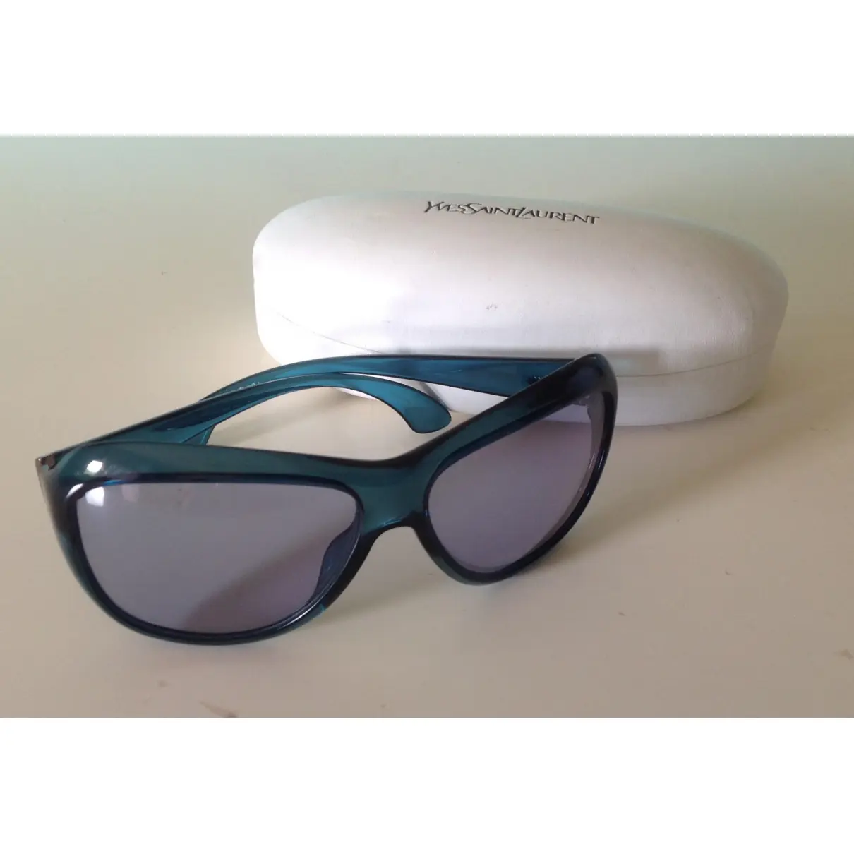 Yves Saint Laurent Blue Plastic Sunglasses for sale