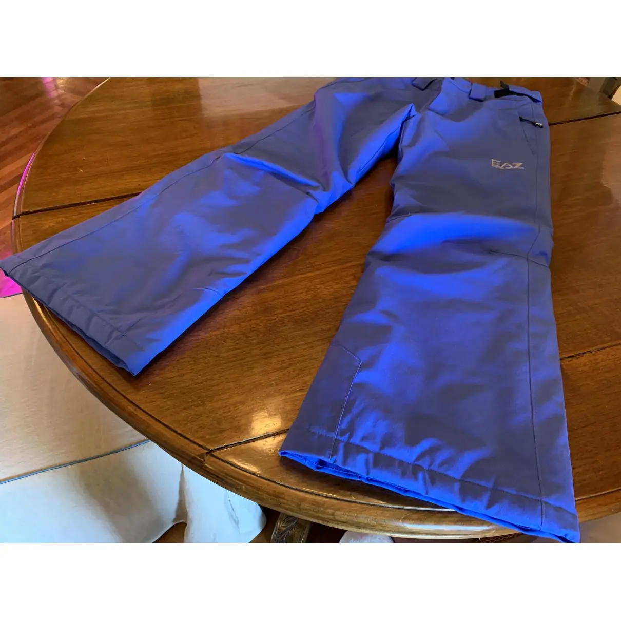 Armani Jeans Blue Polyester Trousers for sale