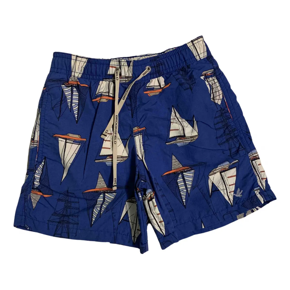 Blue Polyester Shorts Brooksfield