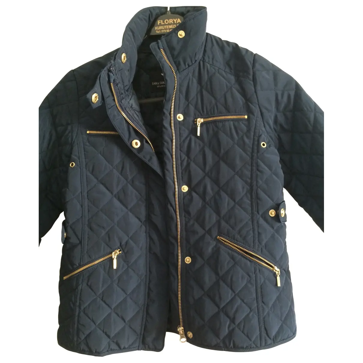 Blue Polyester Jacket & coat Zara