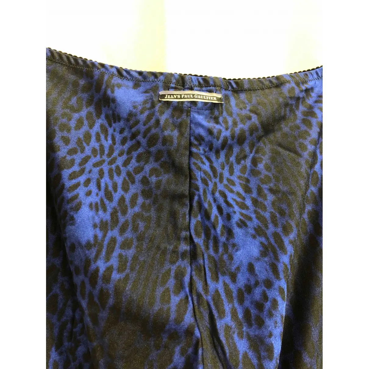 Blue Polyester Trousers Jean Paul Gaultier