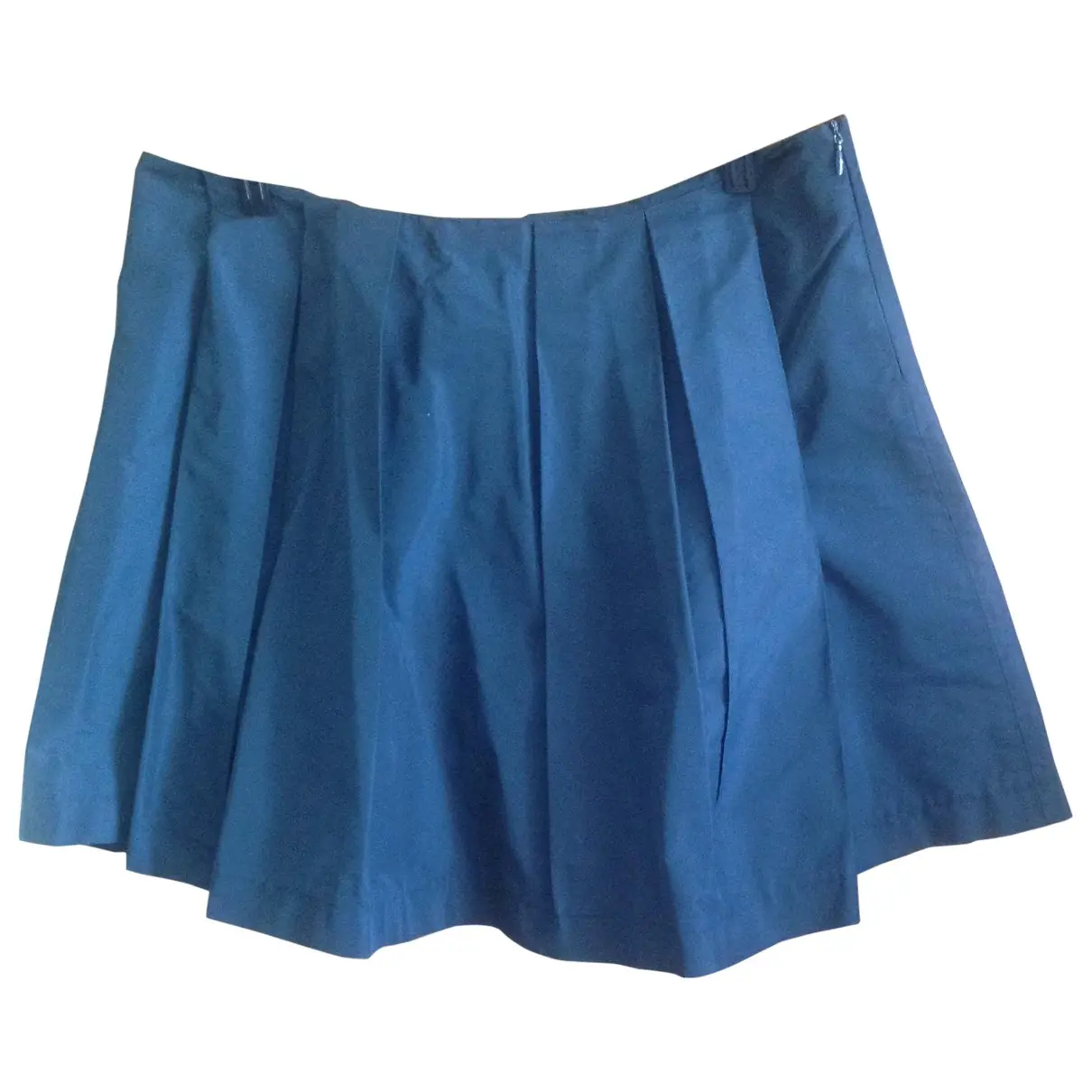 Blue Polyester Skirt Miu Miu