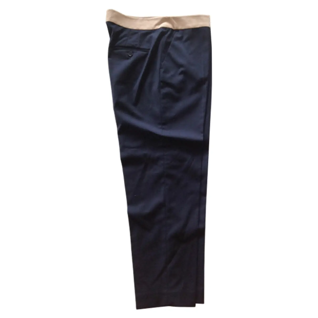 Blue Polyester Trousers Sandro