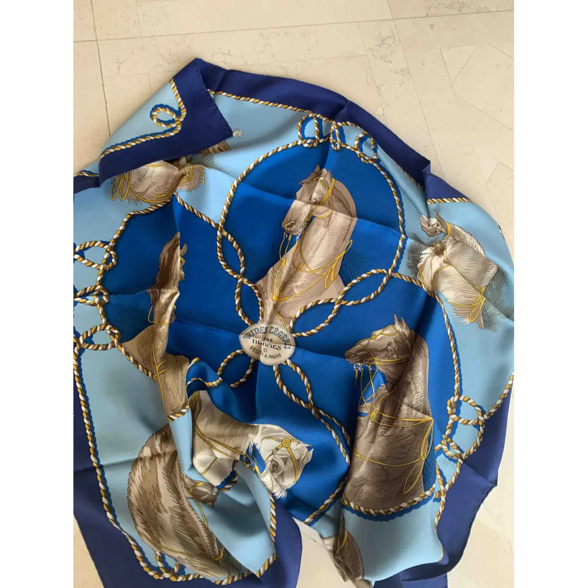 Carré 90 silk silk handkerchief Hermès - Vintage
