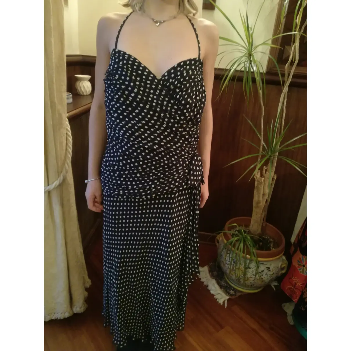 Silk mid-length dress LUISA SPAGNOLI