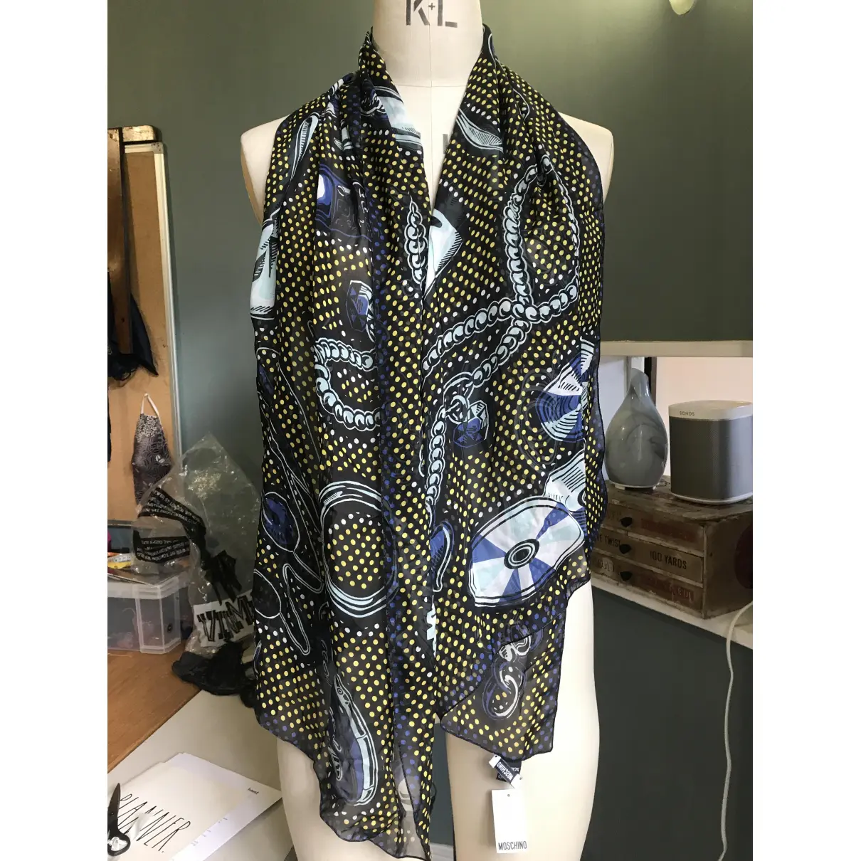 Buy Moschino Silk scarf online - Vintage
