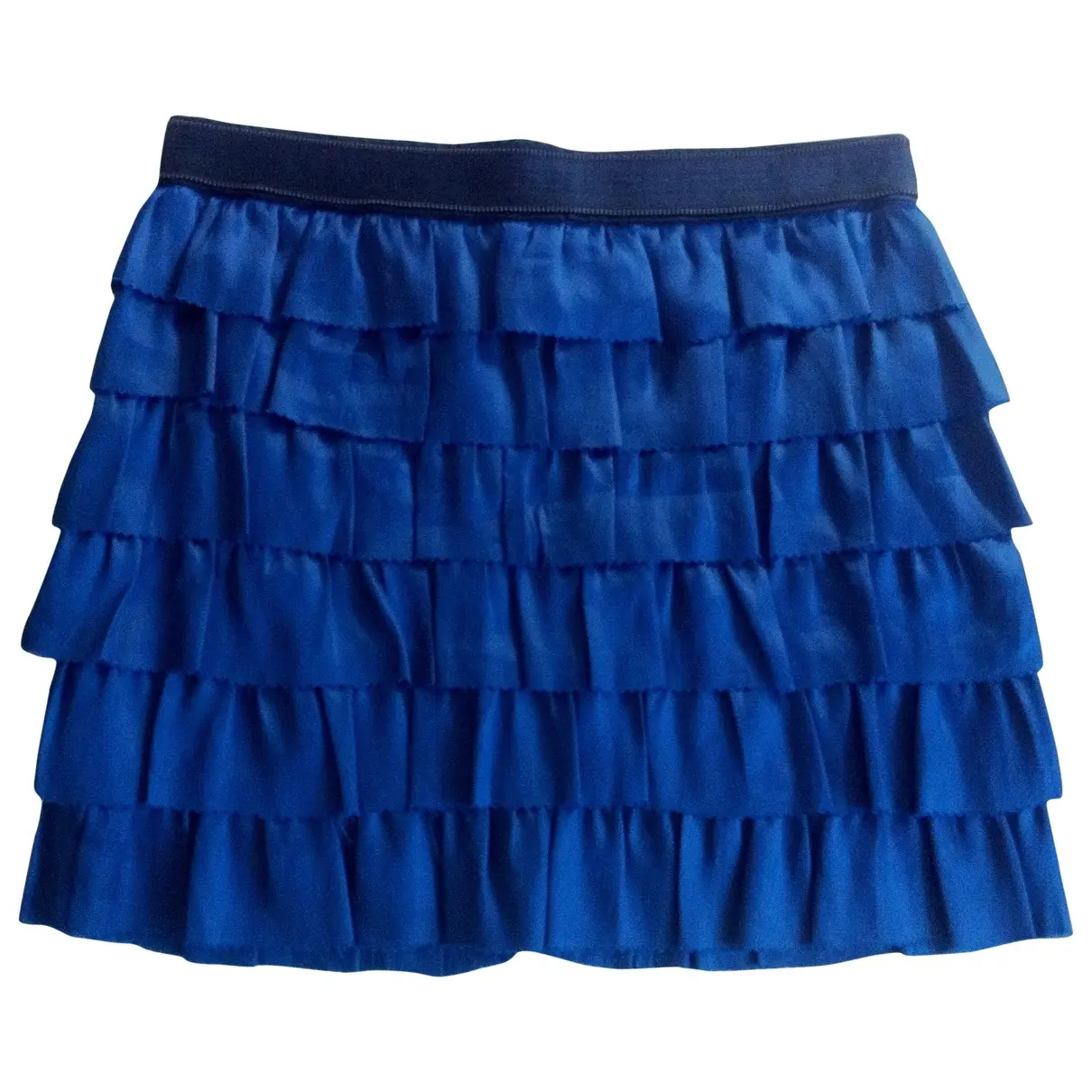 Blue Silk Skirt Luella