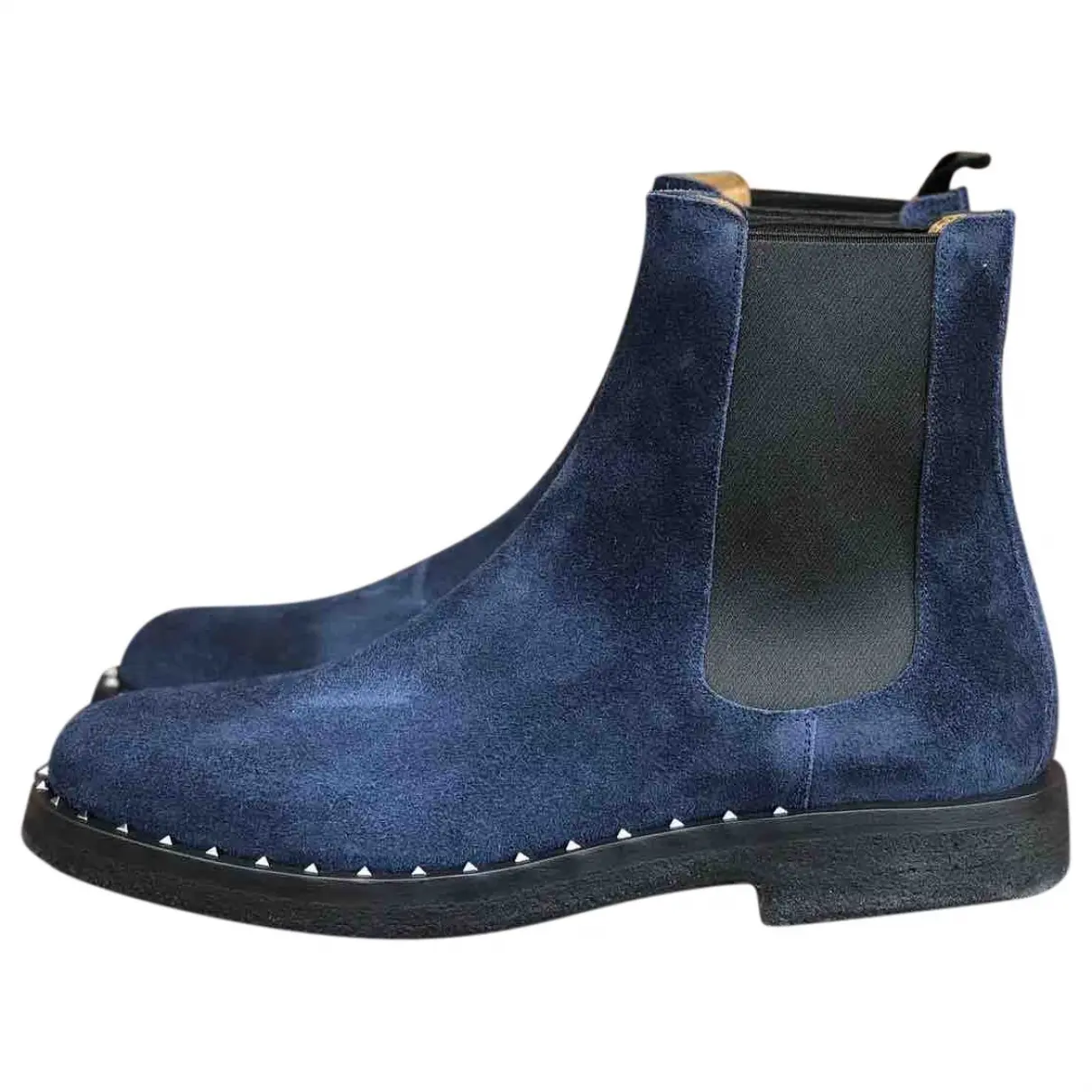 Blue Suede Boots Valentino Garavani