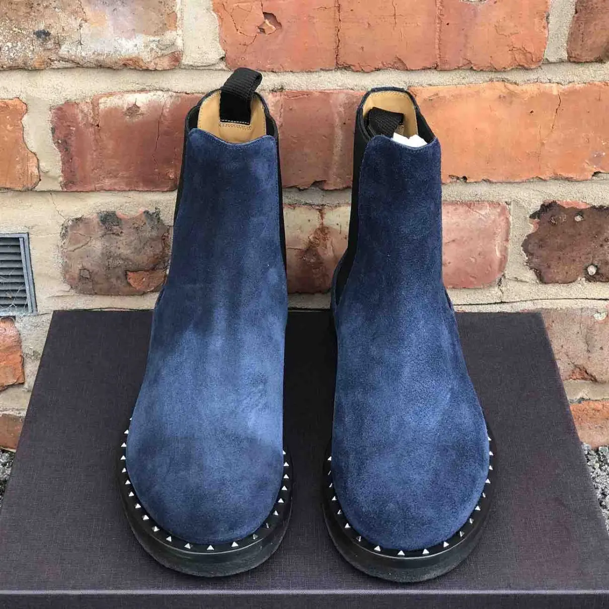 Buy Valentino Garavani Blue Suede Boots online