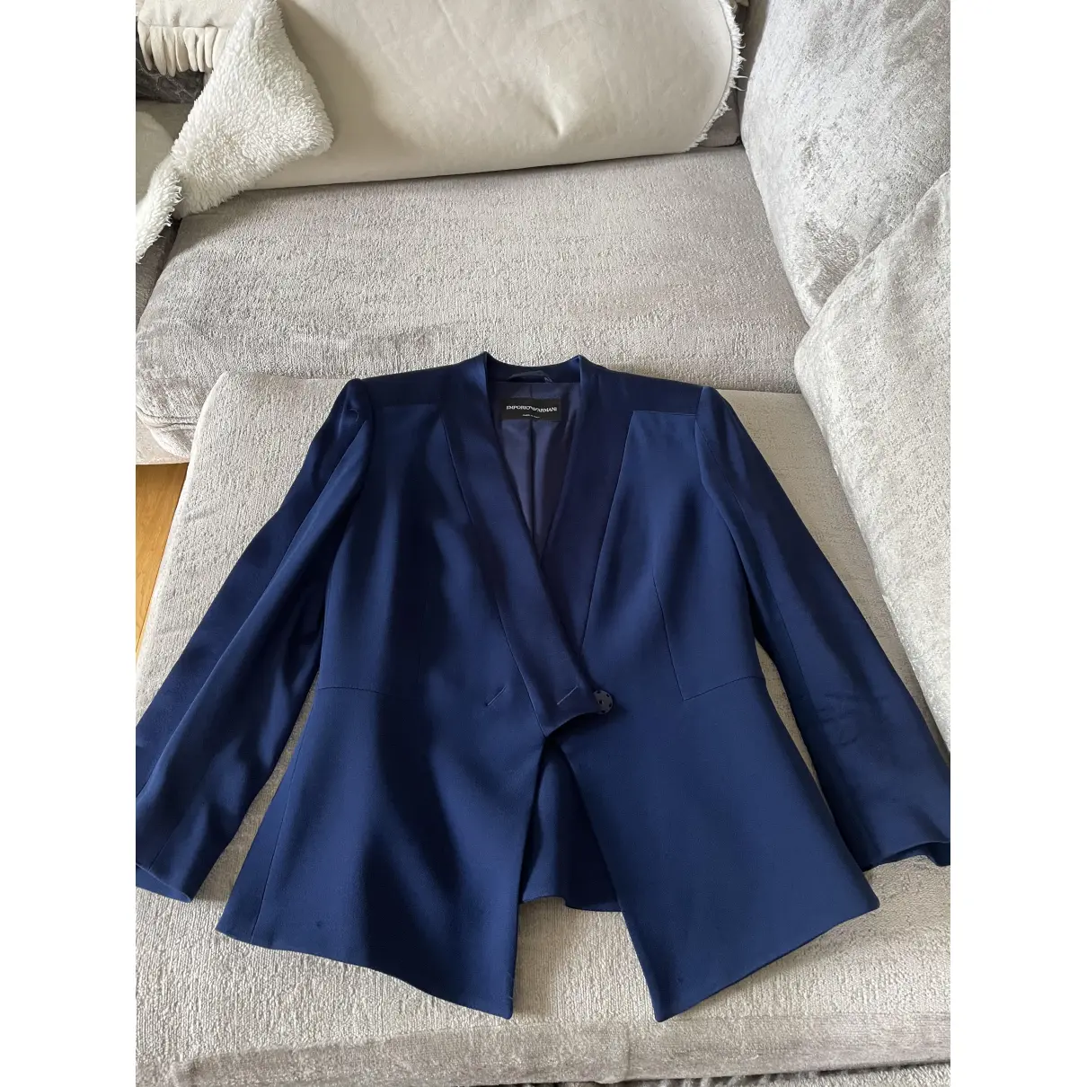 Buy Emporio Armani Blue Synthetic Jacket online
