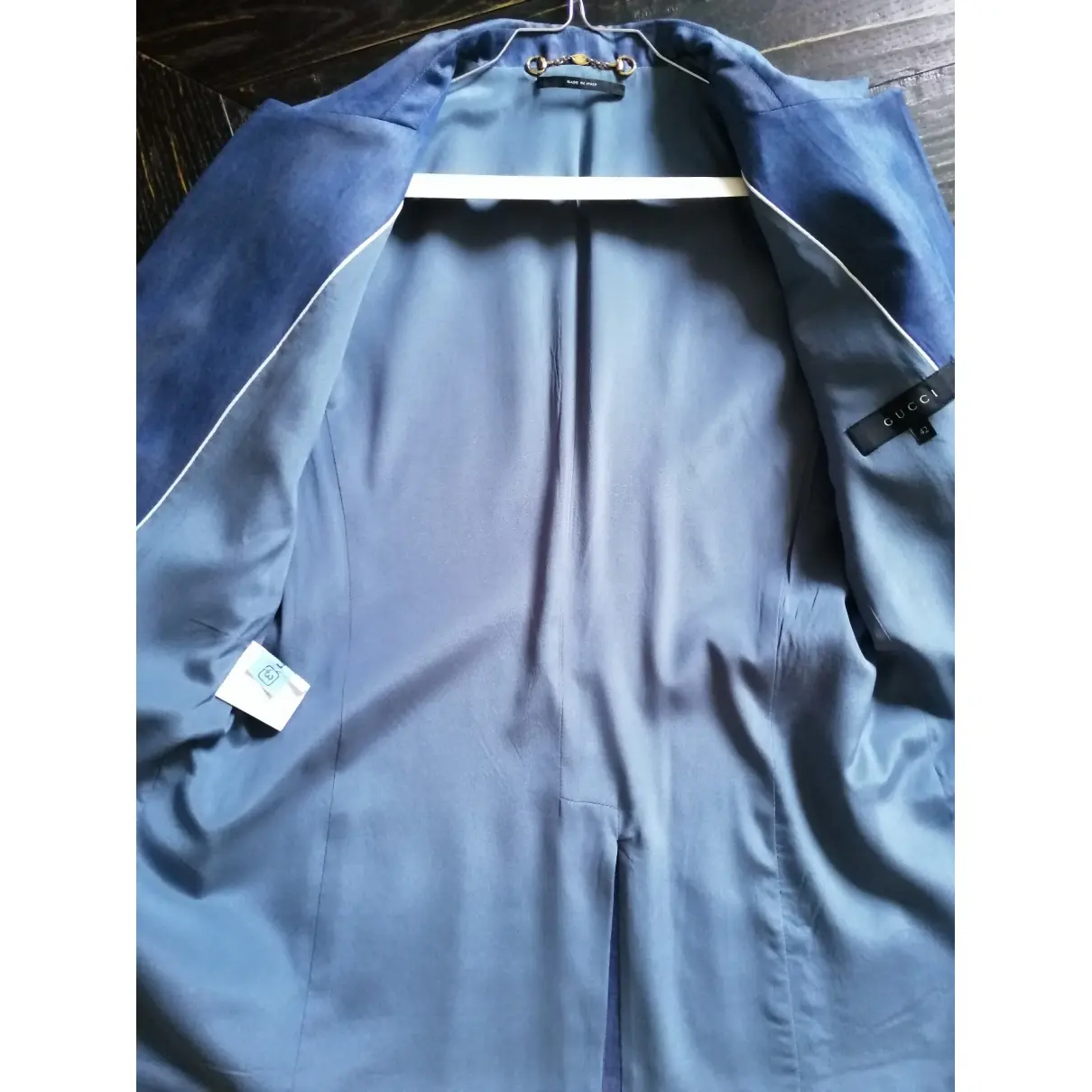 Blue Synthetic Jacket Gucci