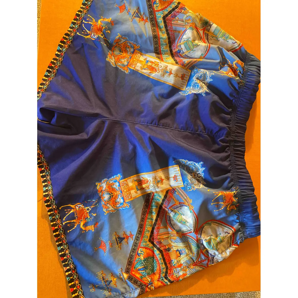 Buy Versace Blue Synthetic Shorts online